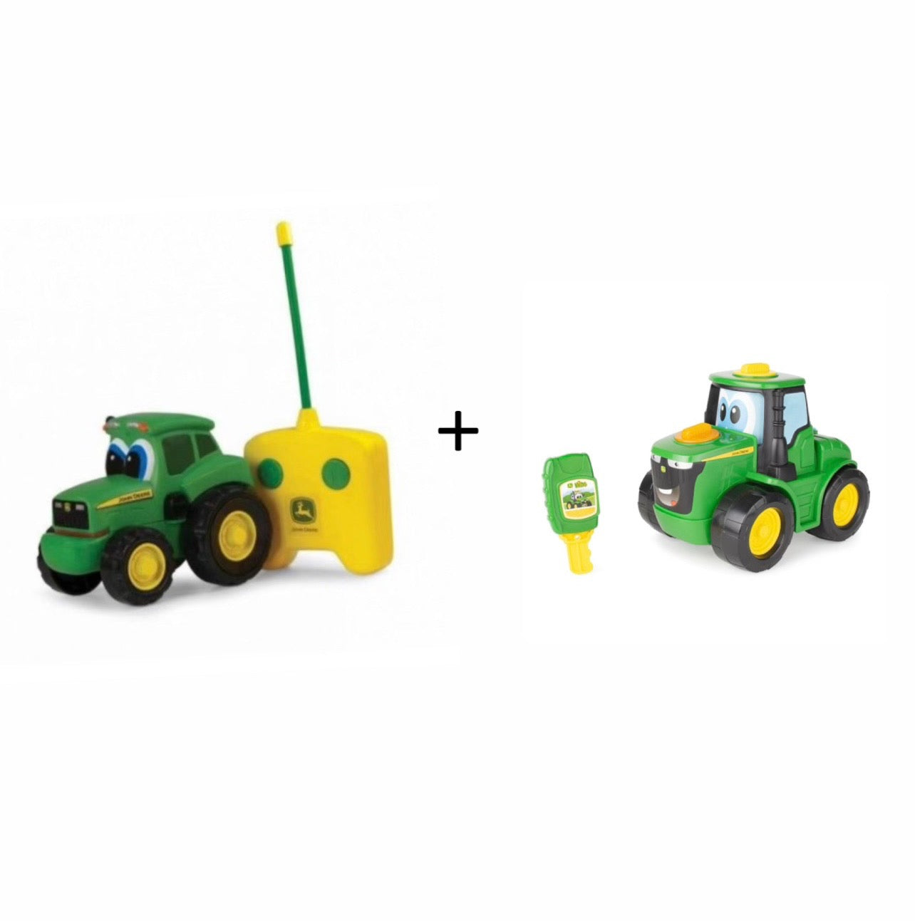 John Deere, R/C Johnny Traktor Og John Deere Key N Go Traktor Sæt