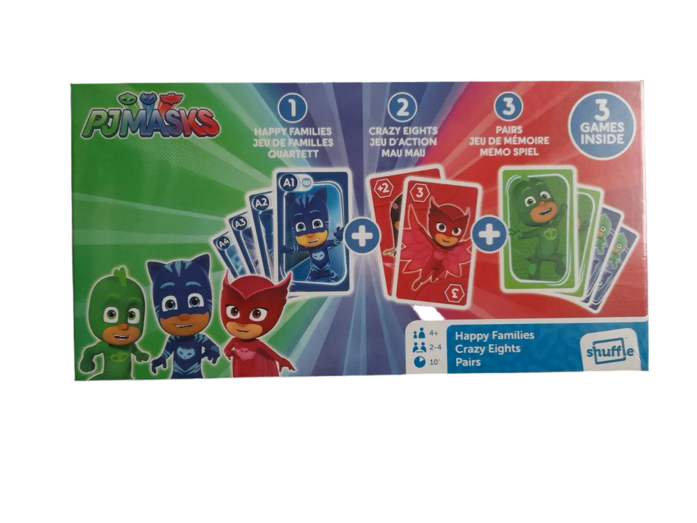 Shuffle Fun PJ Masks 3-Pack Card Games